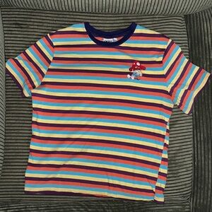The Smurfs Striped Graphic Tee Shirt